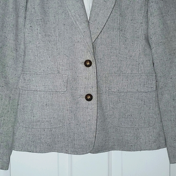 Banana Republic Speckled Gray Hac.king Jacket Wool Blend Size 0 - Picture 10 of 16